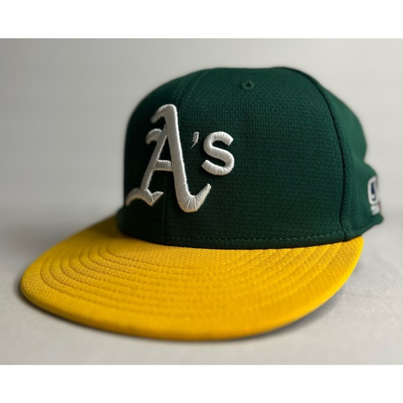 A’s Hat Cap Green Yellow Team MLB Youth Size - Picture 1 of 8